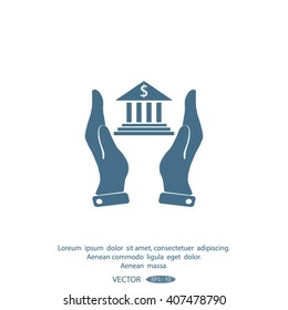 Pictograph bank vector icon