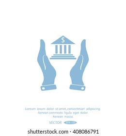 Pictograph bank vector icon