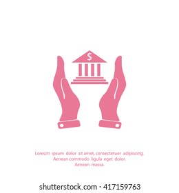 Pictograph bank vector icon