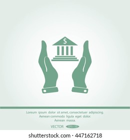 Pictograph bank vector icon