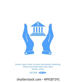 Pictograph bank vector icon