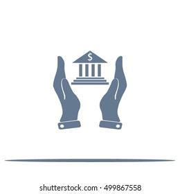 Pictograph bank vector icon