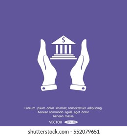 Pictograph bank vector icon
