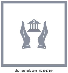 Pictograph bank vector icon