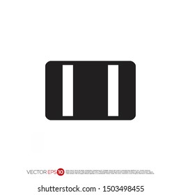 Pictograph of bathmat for template logo, icon, and identity vector designs.