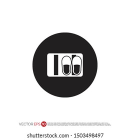 Pictograph of bathmat for template logo, icon, and identity vector designs.