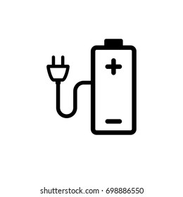 Pictograph of battery for template icon vector designs
