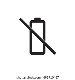 Pictograph of battery for template icon vector designs