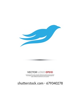 Pictograph of bird for icon, logo and identity designs

