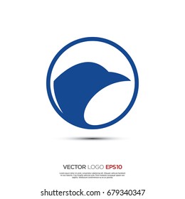 Pictograph of bird for icon, logo and identity designs
