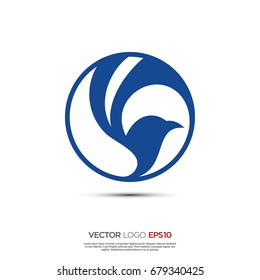 Pictograph of bird for icon, logo and identity designs
