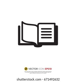 Pictograph of book for icon, logo and identity designs