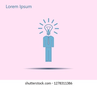Pictograph of bulb concept