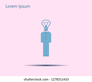 Pictograph of bulb concept