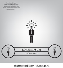 Pictograph of bulb concept