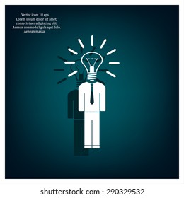 Pictograph of bulb concept