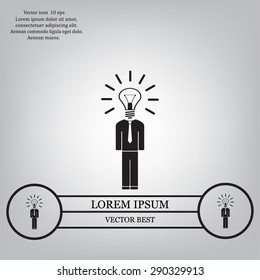 Pictograph of bulb concept