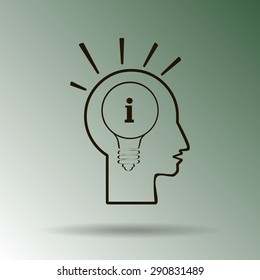 Pictograph of bulb concept