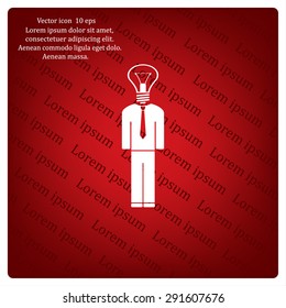 Pictograph of bulb concept