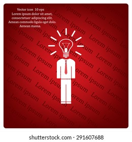Pictograph of bulb concept