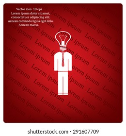 Pictograph of bulb concept