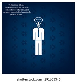 Pictograph of bulb concept