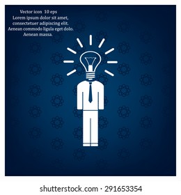 Pictograph of bulb concept