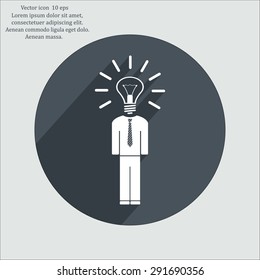 Pictograph of bulb concept