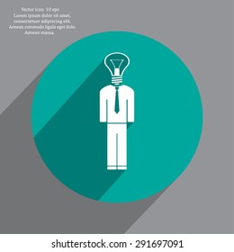 Pictograph of bulb concept