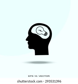 Pictograph of bulb concept