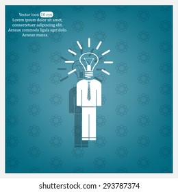 Pictograph of bulb concept