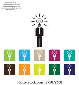 Pictograph of bulb concept