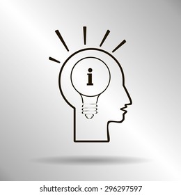 Pictograph of bulb concept