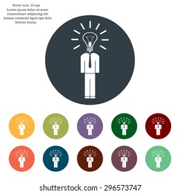 Pictograph of bulb concept