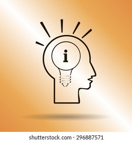 Pictograph of bulb concept
