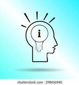 Pictograph of bulb concept