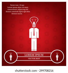 Pictograph of bulb concept