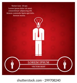 Pictograph of bulb concept