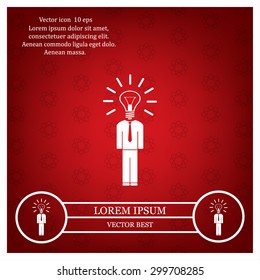 Pictograph of bulb concept