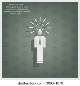 Pictograph of bulb concept