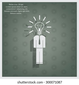 Pictograph of bulb concept