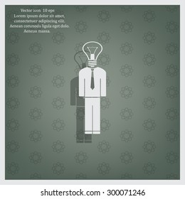 Pictograph of bulb concept