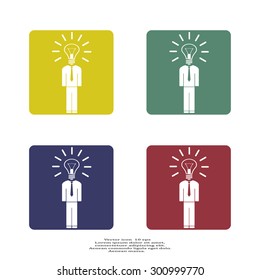Pictograph of bulb concept