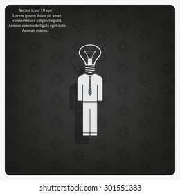 Pictograph of bulb concept