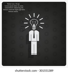Pictograph of bulb concept