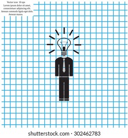 Pictograph of bulb concept