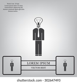 Pictograph of bulb concept