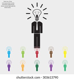 Pictograph of bulb concept