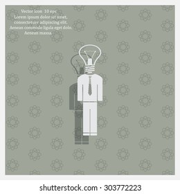 Pictograph of bulb concept