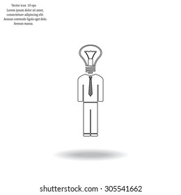 Pictograph of bulb concept